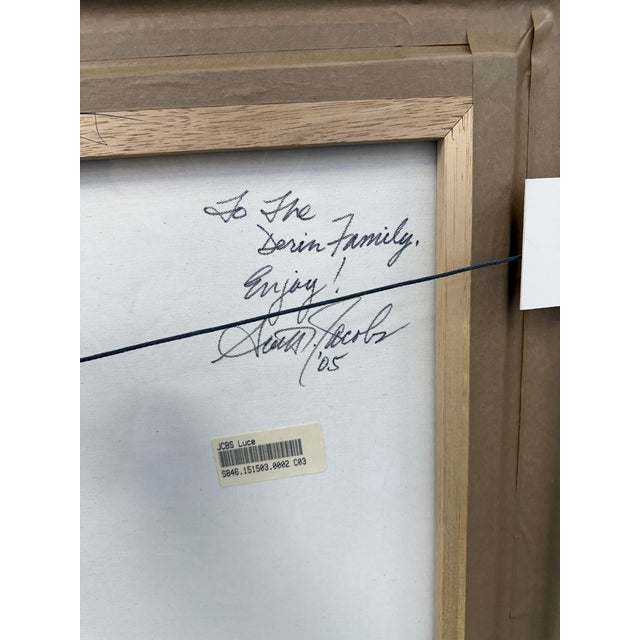 Scott Jacobs, Luce, Large Hand Signed Giclee on Canvas, Custom Framed, 42 X 32 In, Wine, 2005 For Sale - Image 4 of 5