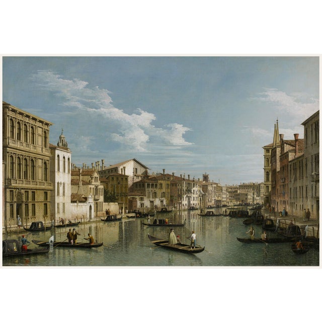 The Grand Canal in Venice by Canaletto, Vintage Art Print, 18" X 12" For Sale