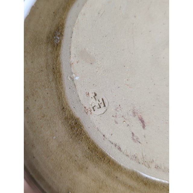 1960s Ceramic Table Lamp with Fern Leaf Herbier Motif in the style of Roger Capron, 1960s For Sale - Image 5 of 9
