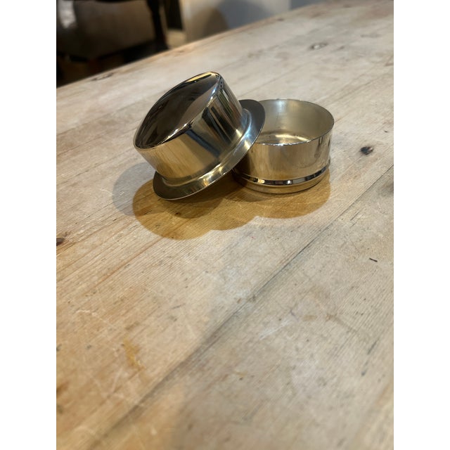 Elegant Italian silver plated rosary box featuring a beautifully proportioned cylindrical form and softly domed lid. The...