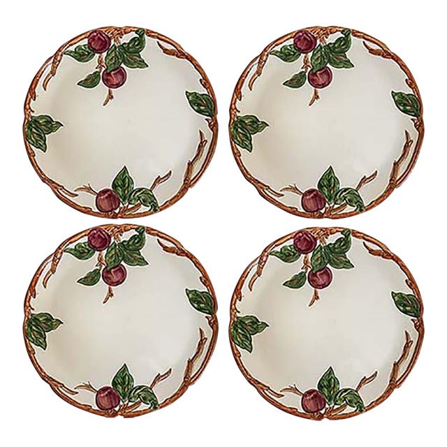 Mid-20th Century Vintage Franciscan "Apple" Dinner Plates - Set of 8 For Sale