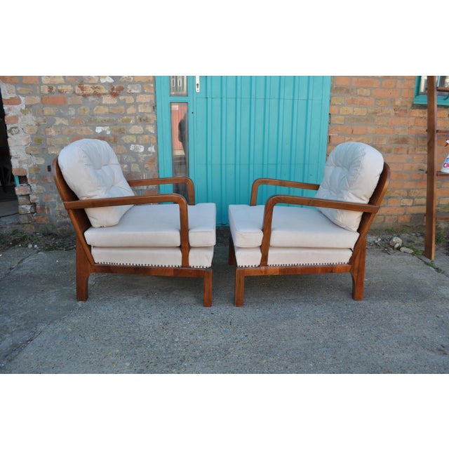 Set of French Art Deco Chairs, 1930s For Sale - Image 3 of 11