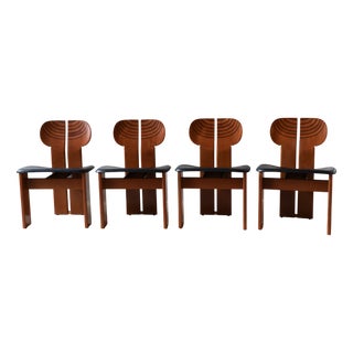 Artona Series Africa Dining Chairs by Afra and Tobia Scarpa for Maxalto, 1980s, Set of 4 For Sale