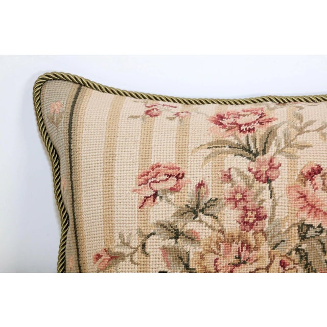 Vintage French Aubusson Tapestry Style Needlepoint Lumbar Pillow Chairish