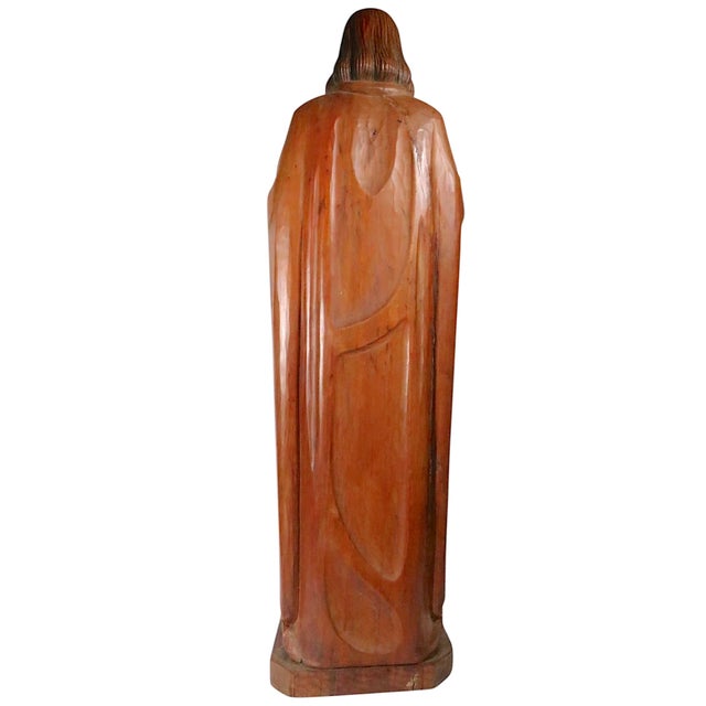 Well executed vintage carved wood Jesus figure, in excellent, original condition. The figure is marked " To visit from the...