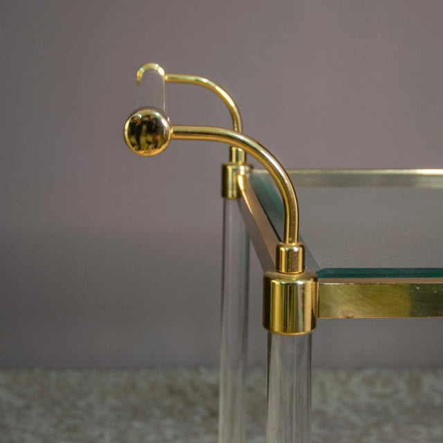 Vintage Italian Bar Cart Trolley For Sale - Image 4 of 7