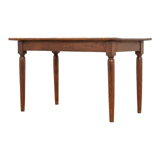 French 19th Century Oak Bistro Table For Sale