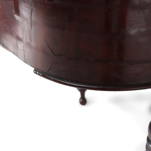 Antique Sheraton Mahogany Game Table With Rope Carved Legs Unsigned For Sale - Image 10 of 15