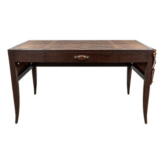 Late 20th Century Eric Brand for Mulholland Brothers Leather Top Campaign Writing Desk For Sale