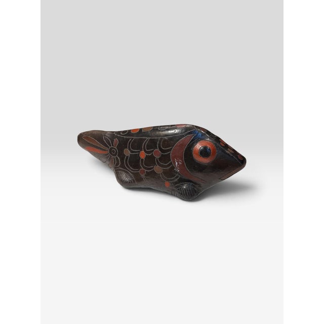 Wonderful vintage Mexican folk-art fish sculpture, handcrafted in the celebrated pottery tradition of Tonalá, Jalisco,...