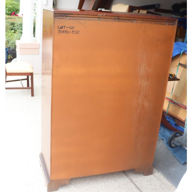 1970s National Mt. Airy Campaign-Style Tall Chest With Brass Hardware For Sale - Image 13 of 14