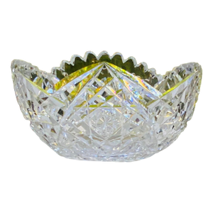 French Cut Crystal Salad Bowl - Late 19th Century c.1880