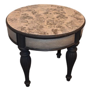 Elegance Reimagined: The 'Vintage Chronicle' Round Accent Table For Sale