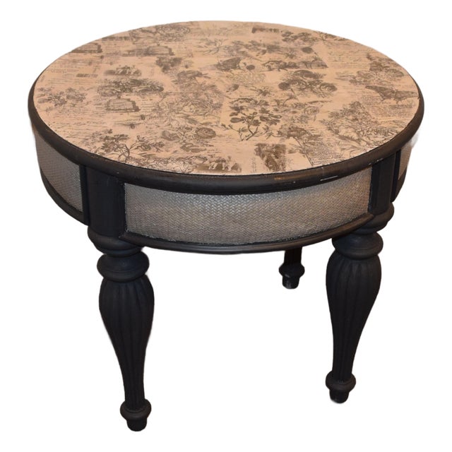 Elegance Reimagined: The 'Vintage Chronicle' Round Accent Table For Sale