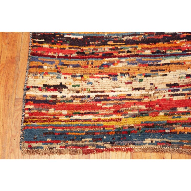 1980s Vintage Persian Gabbeh Rug For Sale - Image 5 of 6