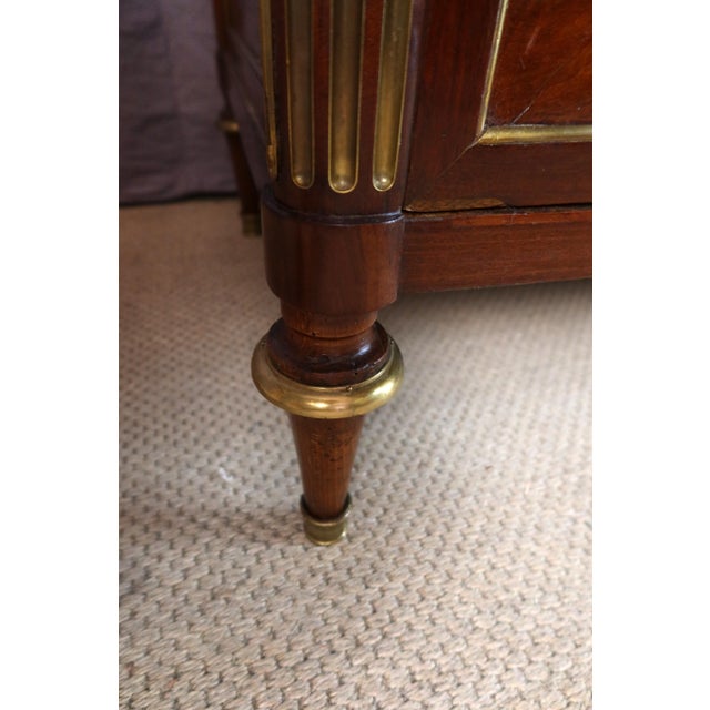 Louis XVI Tan Commode with Marble Top For Sale - Image 11 of 12