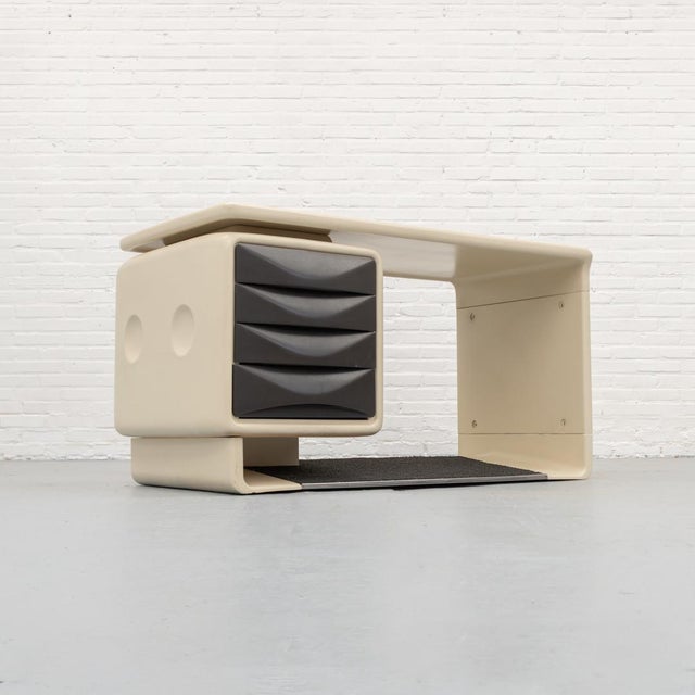 Rare Jet Desk, designed by Ernest Igl Hofmann and produced by Wilhelm Werndl in Germany in the 1970s. The model is made...