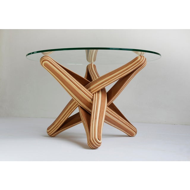Mid-Century Modern "Lock" Caramel Naturel Bamboo Coffeetable For Sale - Image 3 of 12
