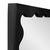Industrial Scalloped Black Rectangle Mirror For Sale - Image 3 of 7