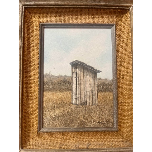 Allan Nance 1980 the Out Back the Vanishing American Scene Acrylic on Board Painting For Sale - Image 4 of 7