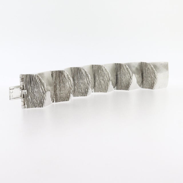Finnish Modernist Matti Hyvärinen for Sirokoro Sterling Silver Link Bracelet For Sale - Image 16 of 18