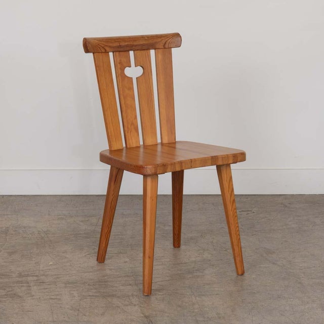 Mid-Century Modern 1970s Pine Dining Chairs by Goran Malmvall, Sweden, Set of 4 For Sale - Image 3 of 12