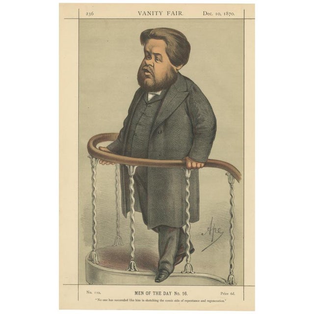 Victorian Reformer at the Rail Vanity Fair Men of the Day, 1870, Paper For Sale - Image 9 of 9