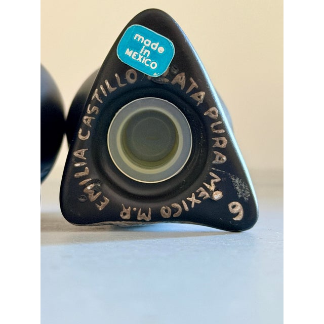 Contemporary 1980s Emilia Castillo Taxco Sterling and Porcelain Penguin Salt & Pepper Shakers - a Pair For Sale - Image 3 of 11