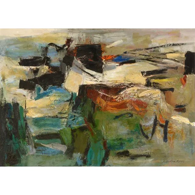 ALEXANDER NEPOTE (Californian 1913-1986) "Water All Around" Oil on canvas. 33 3/4 x 48 inches; Frame: 37 x 51 inches....