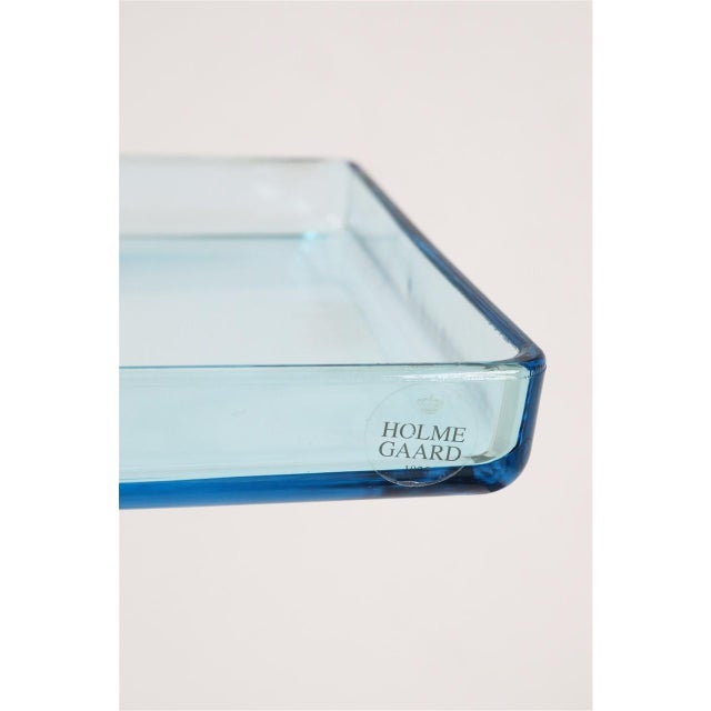Blue Danish Modern Thurø Lidded Boxes in Glass by Rauff & Møldrup for Holmegaard, 2000s, Set of 2 For Sale - Image 8 of 11