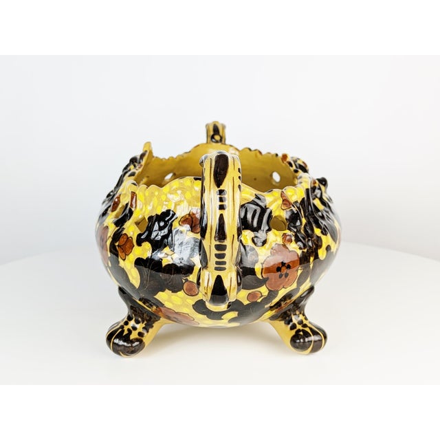 Large Italian Art Deco Ceramic Centerpiece by MGA Albisola, 1920s For Sale - Image 6 of 12