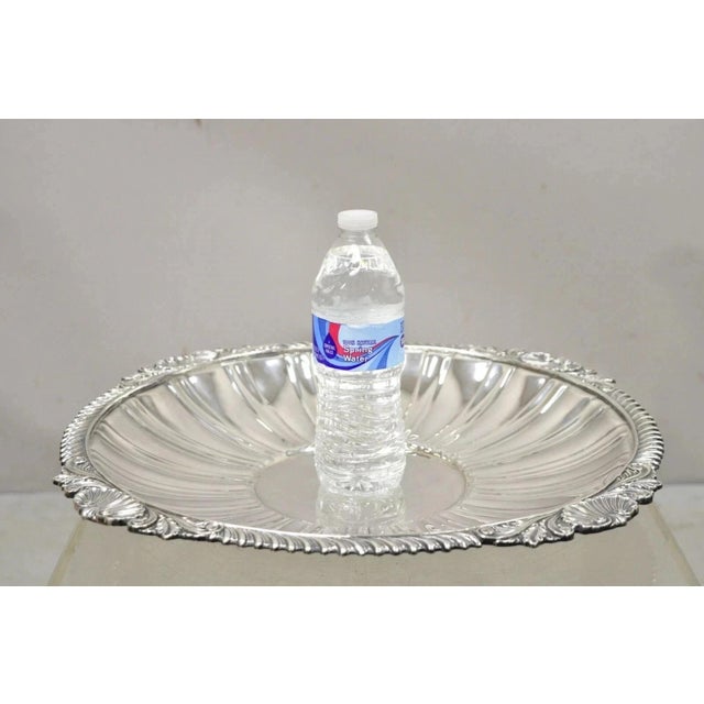 Antique "Barefoot Mailman Rally 1962" Award Silver Plated Serving Platter Tray For Sale - Image 10 of 10