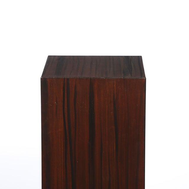 Art Deco Pair of Art Deco Rectilinear Rosewood Pedestals For Sale - Image 3 of 15
