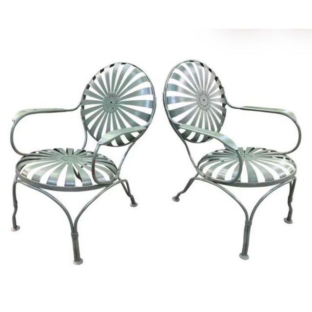 1930s Francois Carre Petite Sunburst Chairs-Set of 2. Circa 1930's For Sale - Image 5 of 6