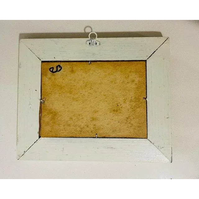 Mid 20th Century Petite Oil on Wood on Rural Scene, Vintage For Sale - Image 5 of 6