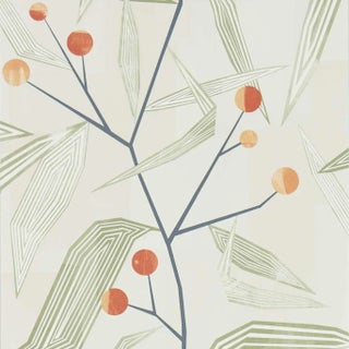 Harlequin Entity Wallpaper in Brick/Ochre - a Sample For Sale