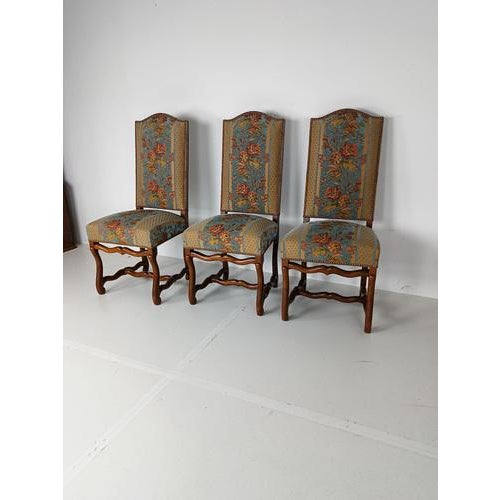 Os De Mouton Tapestry Chairs in Beech, Set of 6 For Sale - Image 18 of 18