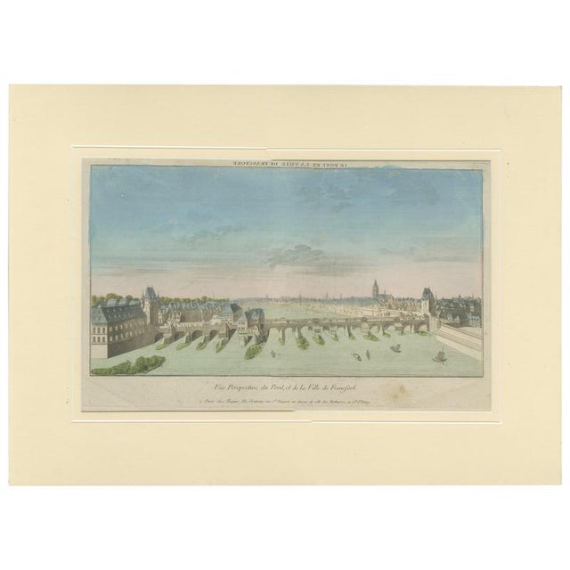 Huguier, Frankfurt am Main Optica View, Hand-Colored Print, 1780 For Sale - Image 9 of 9
