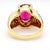 10 Carat Rubellite Tourmaline Diamond 18k Gold Vintage Cocktail Ring, Size 7.75 For Sale - Image 4 of 12