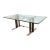 Bespoke Glass + Sculptural Base Dining Table For Sale