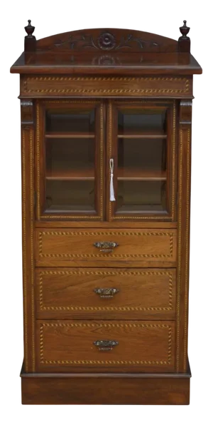 Edwardian Rosewood and Mahogany Cabinet, 1890s