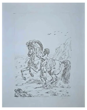 Giorgio de Chirico, The Challenge in the Aegean: Plate 3, 1948, Lithograph