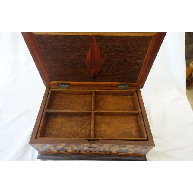 Vintage Folk Art Marquetry Box, 1940s For Sale - Image 5 of 7