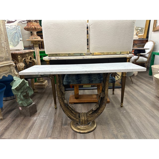 Edgar Brandt 1930s Italian Art Deco Bronze Console Table For Sale - Image 4 of 18