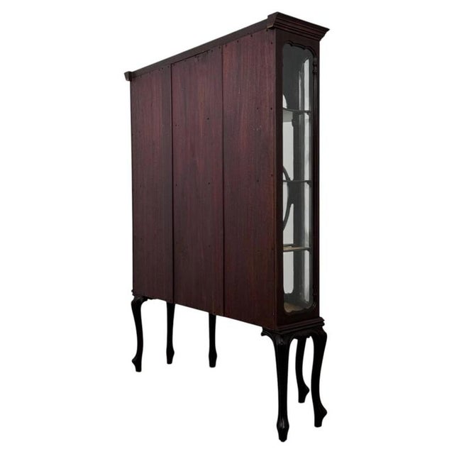 19th Century Antique English Mahogany Display Cabinet from Maple & Co. For Sale - Image 6 of 11
