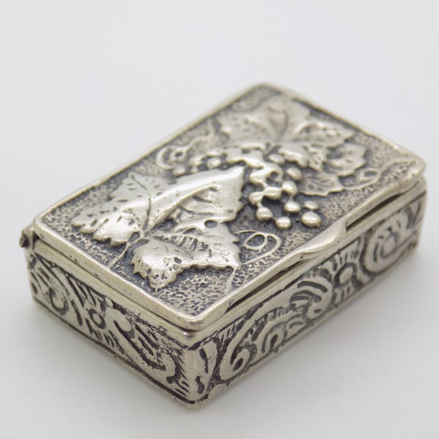 1970s Vintage Italian Handmade Silver Potpourri Box with Fruits, Tuscany, Italy, 1970s For Sale - Image 5 of 11