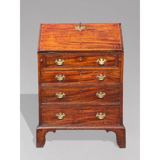 18th Century George III Mahogany Bureau, 1780s For Sale - Image 9 of 9