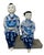 Pristine 1980s Chinoiserie Cobalt Blue & White Porcelain Shelf Sitters - A Pair For Sale - Image 4 of 16