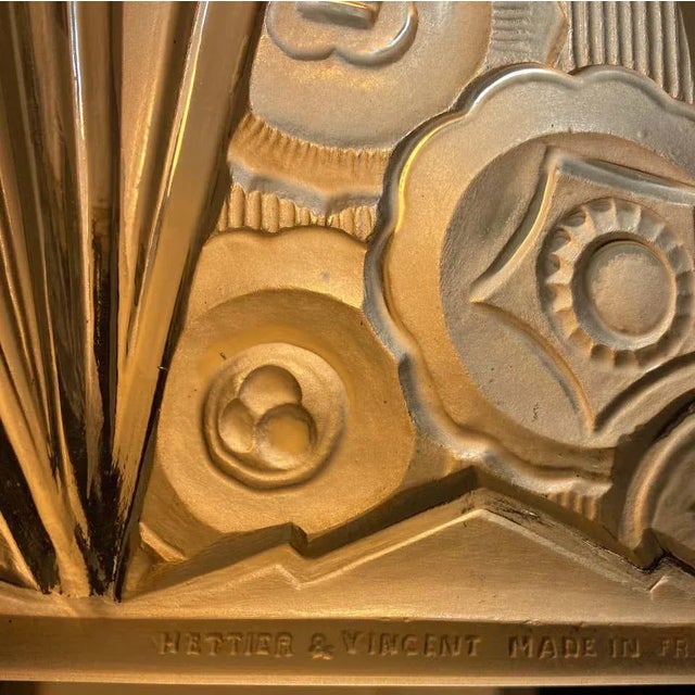 Vintage Hettier Vincent French Art Deco Wall Sconces - a Pair For Sale - Image 11 of 12