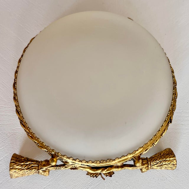 Antique French Ormolu & Opaline Catchall Bowl, Louis XVI Revival For Sale - Image 12 of 12